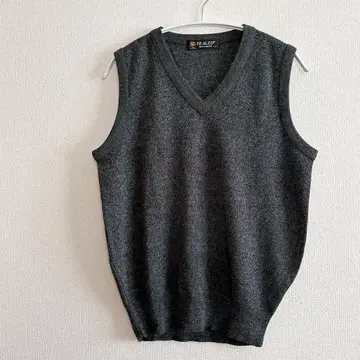 지알 남성용 니트 베스트 베스트 S 그레이 울 혼방 레이어드 추위 대책