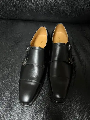 가죽 신발 Donato Vinci ITALY 더블 몽크 스트랩 27cm