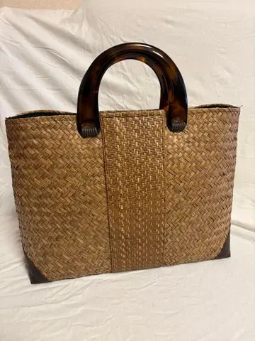 뜨개질 토트백 브라운 계열