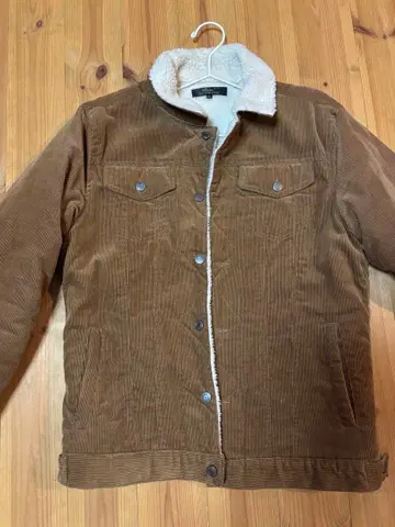 브라운 코듀로이 보아 옷깃 자켓