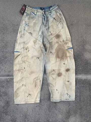 PEOPLESENSE Mud Dye Pants 와이드 팬츠 청바지 y2k
