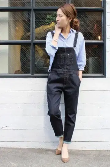 [ FRAMeWORK ] 다크 데님 오버롤