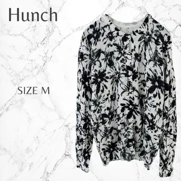 한치 꽃무늬 악센트 캐주얼 모노톤 코디 겉옷 가디건 M