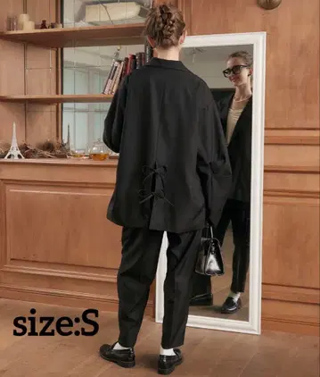 [ 새상품 ] BONLECILL noir 클래시컬 리본 셋업 S