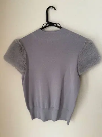 셀포드 퍼 반팔 니트 스웨터 그레이 36