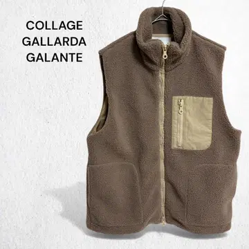 콜라주 개럴개런트 보아 베스트 더블 지퍼 겉옷 하이넥