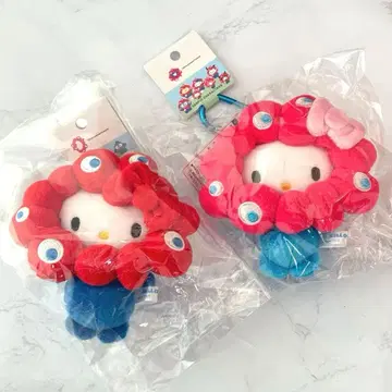 먀쿠먀쿠 헬로키티 만박 카라비너 마스코트 2개 세트
