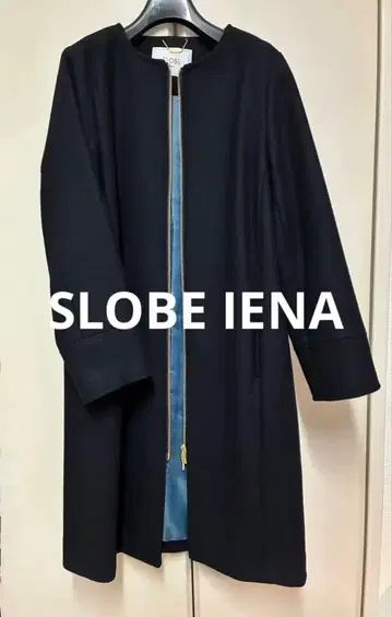 슬로브 이에나 노카라 코트 지퍼 네이비