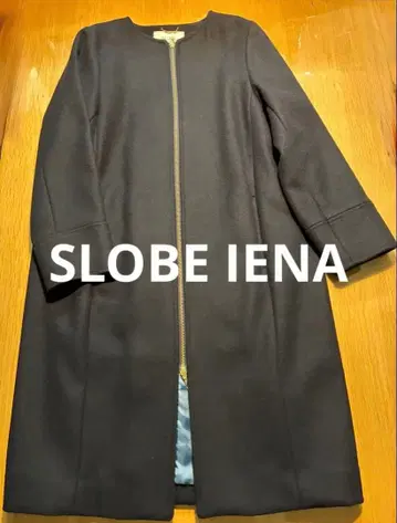 슬로브 이에나 노카라 코트 지퍼 네이비