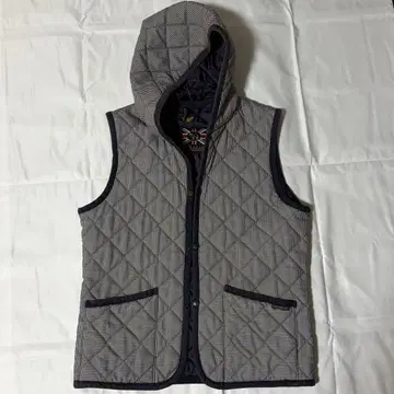 라벤햄 LAVENHAM 퀼팅 후드 부착 베스트 size 40