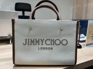 JIMMY CHOO 토트백 화이트/브라운