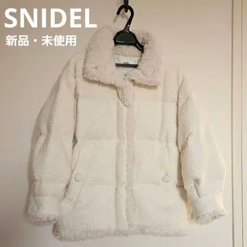 [ 새상품 ] SNIDEL 트위드 미들 코트 다운 자켓 보아 자켓