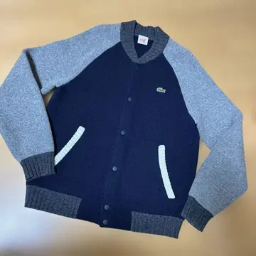 LACOSTE 가디건 네이비/그레이 사이즈 4 (M)