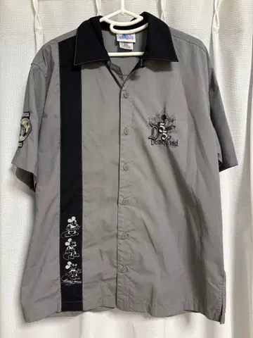 D55 디즈니랜드 반팔 셔츠 그레이