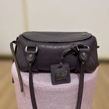 PELLE BORSA 브라운 가죽 핸드백