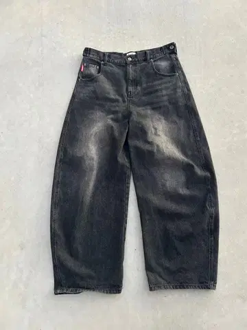 9090 king logo 벌룬 데님 다크 그레이