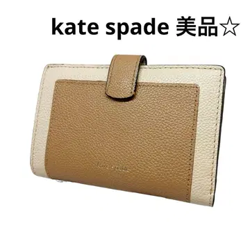 kate spade 새상품급 접이식 지갑 베이지 x 화이트 인기
