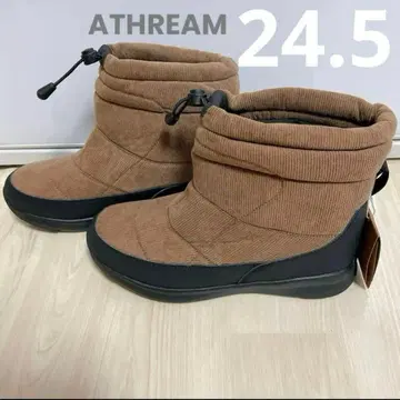 새상품 ATHREAM 코듀로이 부츠 24.5cm 브라운 계열