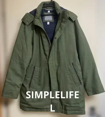 레나운 심플 라이프 다운 코트 L 카키 미디엄 기장 리얼 다운