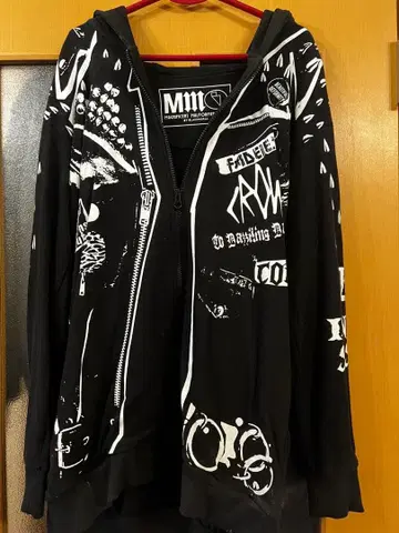 새상품급 the Gazette 후드티 로고 BLACK MORAL