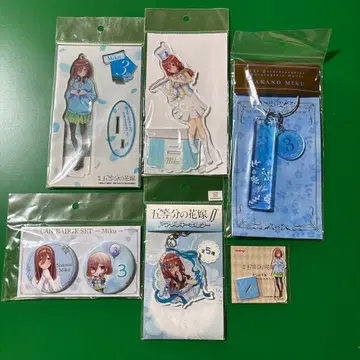 나카노 미쿠 아크릴 스탠드 캔뱃지 세트 6점