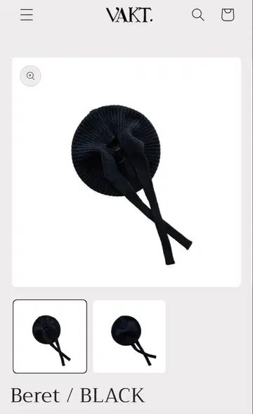 VAKT. / Beret 니트 베레모 블랙
