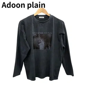 애드온 플레인 밴딩 티셔츠 페이드감 스미크로 긴팔 롱티 프린트
