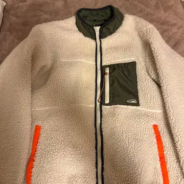 ZARA 플리스 자켓 L 화이트 올리브