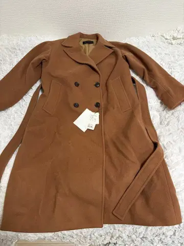 URBAN RESEARCH 더블 브레스트 체스터 코트 브라운