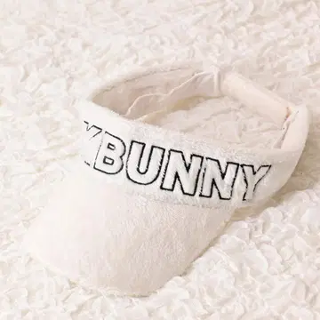 사이즈 FR JackBunny!! 화이트 복슬복슬 선바이저