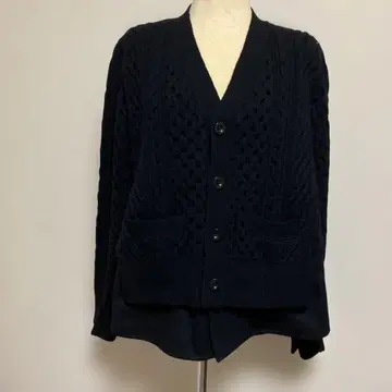 사카이 바니스 한정판 콜라보 이소재 콤비 가디건