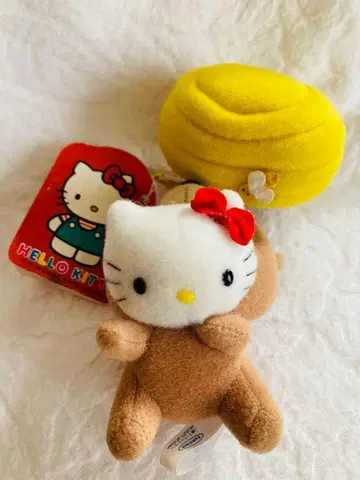 헬로키티 봉제 인형 마스코트 Sanrio 당시 물건 허니포트 레어