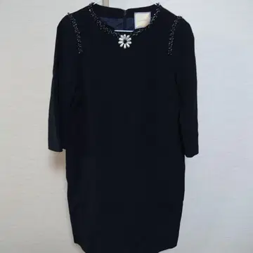 미사용 택 포함 i 블랙 7부 소매 원피스 M 사이즈