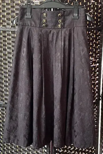 axes femme 블랙 플레어 롱 스커트 블랙