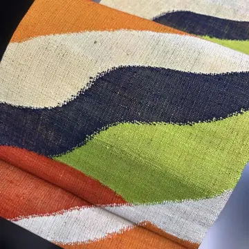 11-65 나고야 오비 팔촌 새상품급 순수 실크 기모노 마츠바 오비