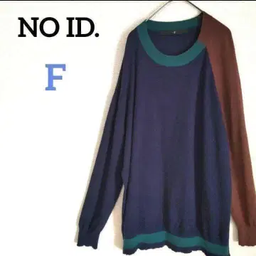 노아이디 멀티 컬러 크레이지 패턴 니트 패치워크 레이온