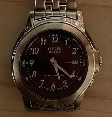 시티즌 에코 드라이브 솔라 전파 시계 A412-T002595 작동품