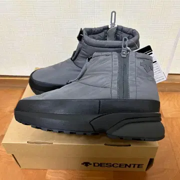 새상품 DESCENTE 스노우 부츠 그레이 지퍼 방수