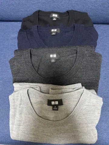 ( 4세트 ) UNIQLO 유니클로 메리노 크루넥 스웨터
