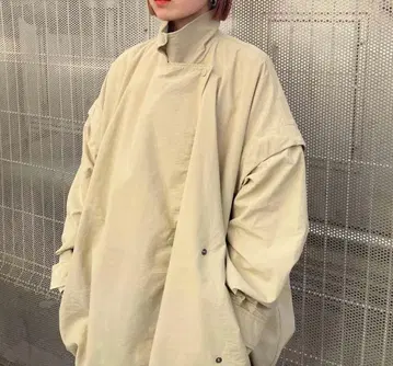 KBF 스탠칼라 빅 판초 베이지 2way