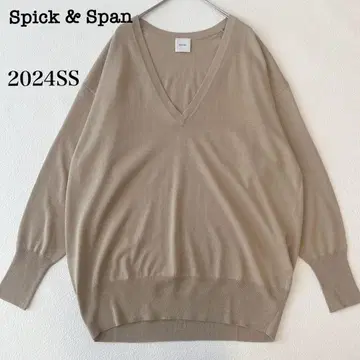 새상품급 [ 2024 ] Spick & Span 실키 아크릴 V넥 풀오버