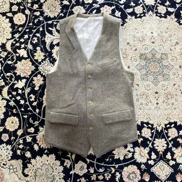 Toujours 울 베스트 헤링본 그레이