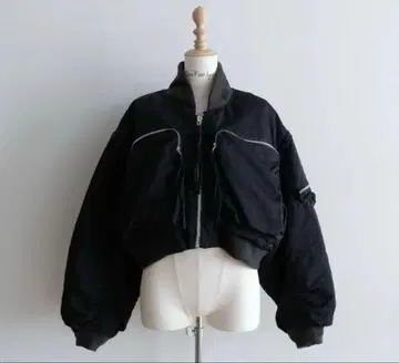 searoomlynn 2포켓 숏 MA-1 블랙