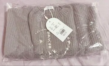 Darich DR 비쥬 볼륨 리브 니트탑 그레이