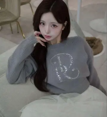 Darich DR 비쥬 볼륨 리브 니트탑 그레이