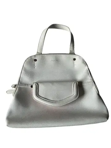 거의 미사용품 CECIL 화이트 핸드백 탈부착 가능 스트랩 포함