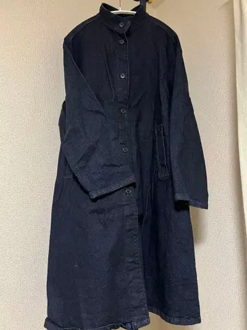 무인양품 MUJI 데님 스트레치 코트 다크 데님 M-L