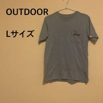 OUTDOOR/남성용/반팔/T셔츠/그레이/원 포인트/가슴 포켓