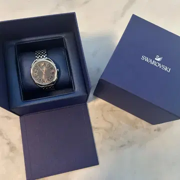 SWAROVSKI 실버 팔찌 여성용 시계