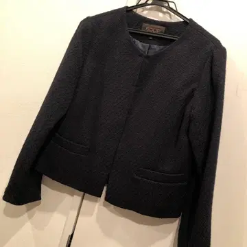 SOUP 노카라 자켓 다크 네이비